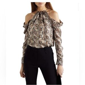 Altuzarra off-the-shoulder top snake print Brown, Size S